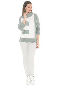 Jump Block Panel Pullover Alpine/Ivory