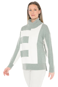 Jump Block Panel Pullover Alpine/Ivory
