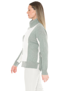 Jump Block Panel Pullover Alpine/Ivory