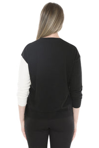Jump Flower Stem Pullover Black Combo
