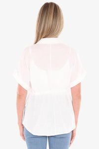 Jump Drawstring Overshirt White