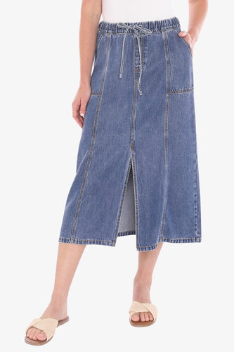 Jump Soft Denim Skirt Mid Blue