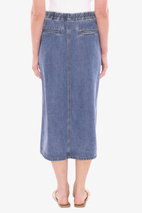 Jump Soft Denim Skirt Mid Blue