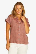 Load image into Gallery viewer, Jump Open Neck S/S Shirt Rhubarb