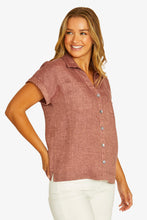 Load image into Gallery viewer, Jump Open Neck S/S Shirt Rhubarb