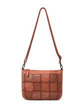 Load image into Gallery viewer, Sash &amp; Saddle Tamworth Patchwork Detail Leather Xbody Bag