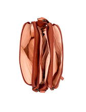 Load image into Gallery viewer, Sash &amp; Saddle Albany Multicompartment Leather Xbody Bag