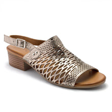 Load image into Gallery viewer, Cabello Alaca Pewter Adjustable Heeled Sandals