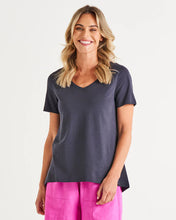 Load image into Gallery viewer, Betty Basics Luella Tee Coal