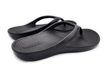 Load image into Gallery viewer, Archline Rebound Orthotic Thongs Black
