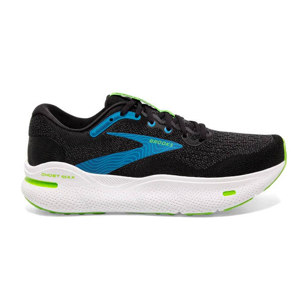 Brooks M Ghost Max 4e Black Atomic Blue Jasmine