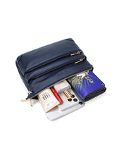 Load image into Gallery viewer, Serenade Faith Leather Cross Body Bag Navy