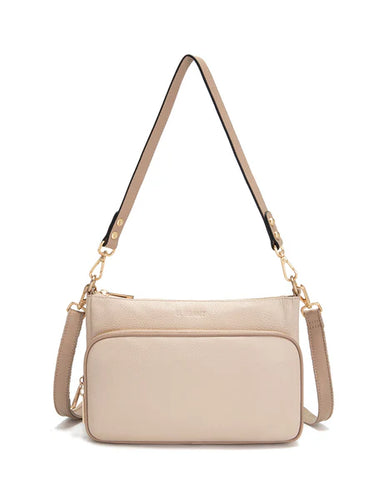 Serenade Felicity Leather Xbody Bag with RFID Compartment Ivory