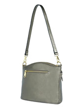 Load image into Gallery viewer, Serenade Grace Leather Crossbody Bag Pewter