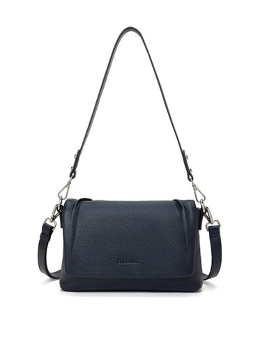 Serenade Vivienne Leather Flap Pver Bag Navy