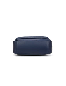 Serenade Gabby Multi Cmpt Leather Xbody Bag Navy