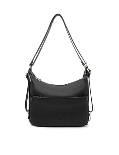 Serenade Kayleigh Convertible Leather Shoulder/Backpack Black