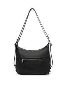 Serenade Kayleigh Convertible Leather Shoulder/Backpack Black