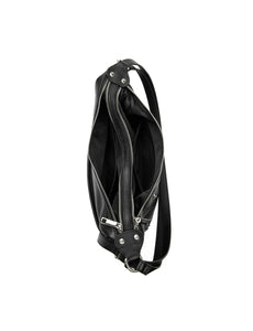 Serenade Kayleigh Convertible Leather Shoulder/Backpack Black
