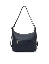 Load image into Gallery viewer, Serenade Kayleigh Convertible Leather Shoulder/Backpack Navy