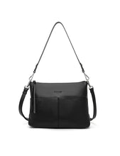 Load image into Gallery viewer, Serenade Alanna Leather Hobo Bag Black