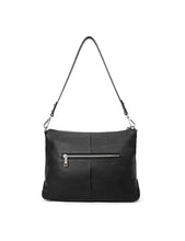 Load image into Gallery viewer, Serenade Alanna Leather Hobo Bag Black