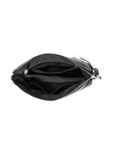 Serenade Alanna Leather Hobo Bag Black