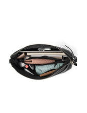 Load image into Gallery viewer, Serenade Alanna Leather Hobo Bag Black