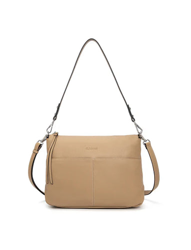 Serenade Alanna Leather Hobo Bag Camel
