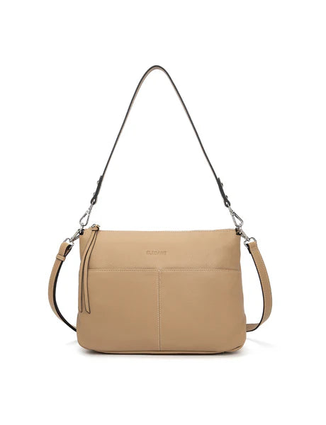 Serenade Alanna Leather Hobo Bag Camel