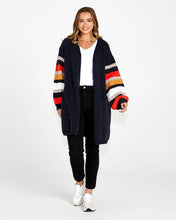 Load image into Gallery viewer, Sass Clothing Liliana Chunky Cardi Navy Stripe