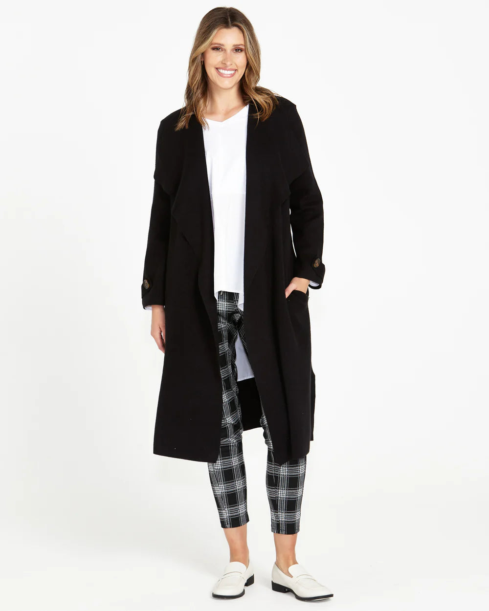 Betty Basics Rudie Trench Coatigan Black