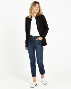 Betty Basics Sammie Collarless Military Jacket