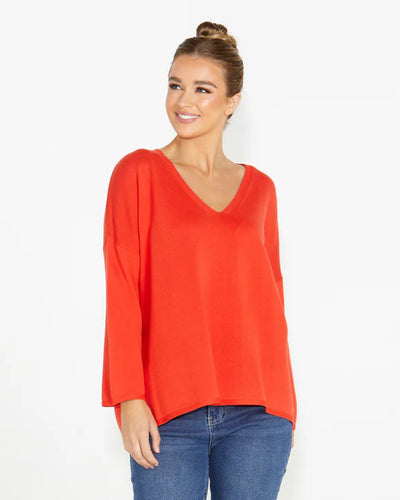 Sass Clothing Angelina Reversible Knit Red