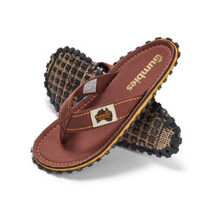 Gumbies Miler 1000 Thongs Brown