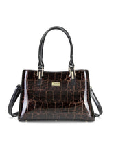 Load image into Gallery viewer, Serenade Leopard Triple Compartment Leather Bag