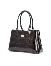 Load image into Gallery viewer, Serenade Leopard Triple Compartment Leather Bag