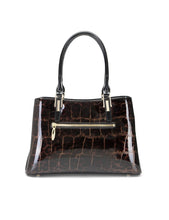 Load image into Gallery viewer, Serenade Leopard Triple Compartment Leather Bag