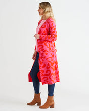 Load image into Gallery viewer, Betty Basics Pink/Red Cheetah Cardigan