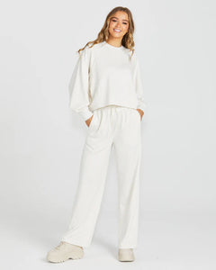 Betty Basics Giselle Sweatpant Cream Fleck