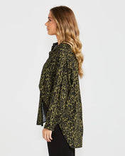 Load image into Gallery viewer, Sass Clothing Theo Oversized Shirt Khaki Animal