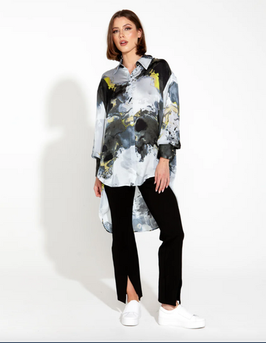 Fate + Becker Transfixed Oversized Shirt Marble