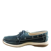 Load image into Gallery viewer, Slatters Shackle Navy Mens Shoesable Leather Shoes