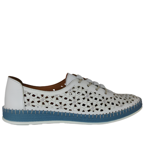 Cabello Mina White Womens Shoes