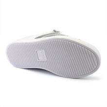 Load image into Gallery viewer, Cabello Ultimate White Silver Side Zip &amp; Lace Up Sneakers