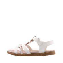 Load image into Gallery viewer, Bellissimo Zoey White Silver Sandal