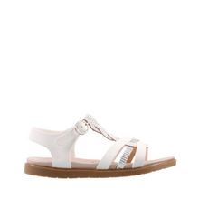 Load image into Gallery viewer, Bellissimo Zoey White Silver Sandal