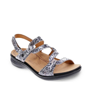 Revere Miami Back Strap Sandal - Silver Safari