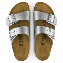 Load image into Gallery viewer, Birkenstock Arizona Silver Birko-flor Regular