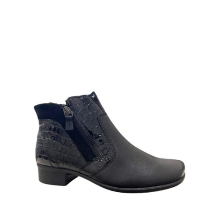 Aco Comfort Acwell Black Leather/Croc